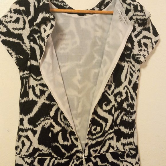 Pendleton Half Zip Dress Black & White GUC Size 4 - Picture 8 of 12